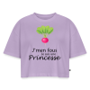 T-shirt oversize bio femme – « J’men fous, je suis une princesse »