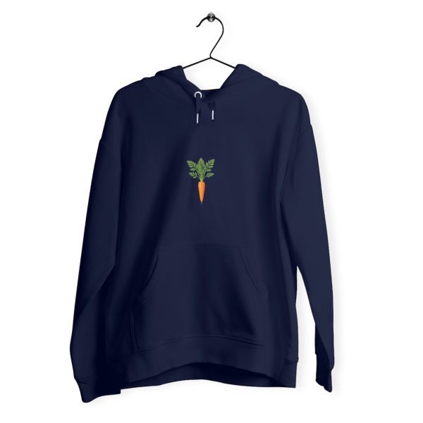 face_marine_3 Sweat à capuche Epais Unisexe - Design Carotte Biologique