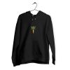 face_noir_1 Sweat à capuche Epais Unisexe - Design Carotte Biologique