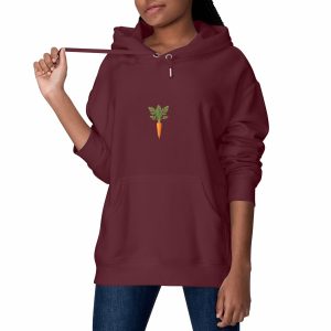 Sweat à capuche Epais Unisexe - Design Carotte Biologique